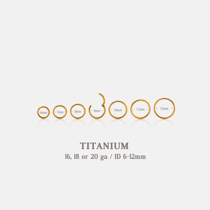 G23 Titanium Waterproof Round Earring or Nose Ring