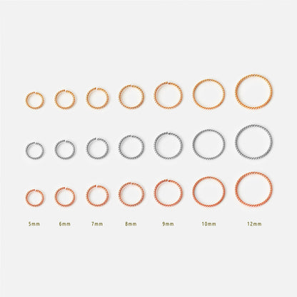 G23 Titanium Thin Twisted Hoops Rings for Ear or Nose Piercings