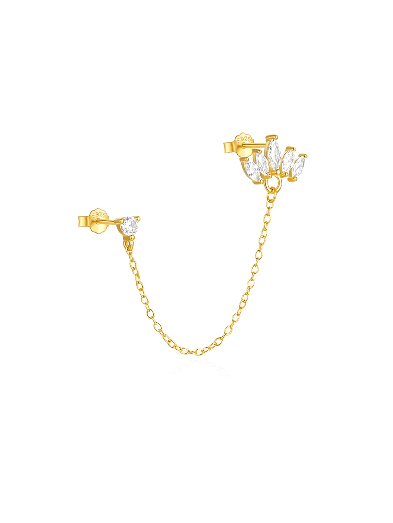 925 Sterling Silver Fashionable Versatile Flower Earring Series