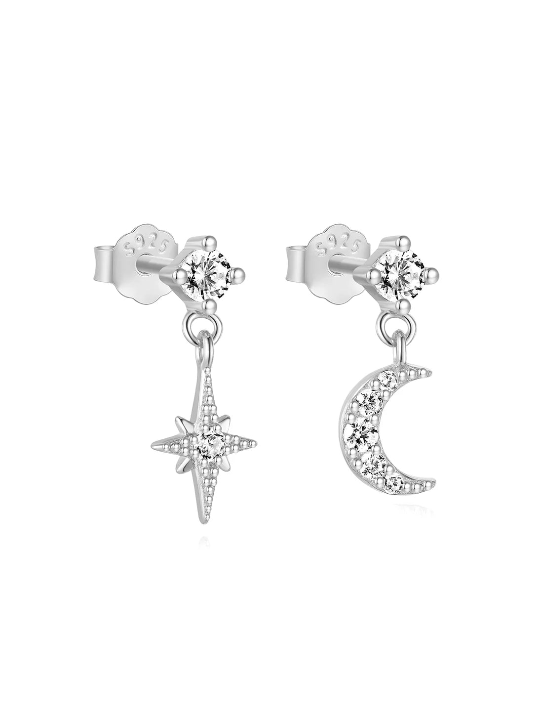 S925 Celestial Moon and Star Set