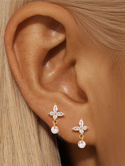 925 Sterling Silver Butterfly Dangle Earrings