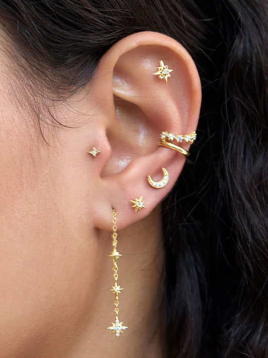 925 Sterling Silver Celestial Ear Stack Set