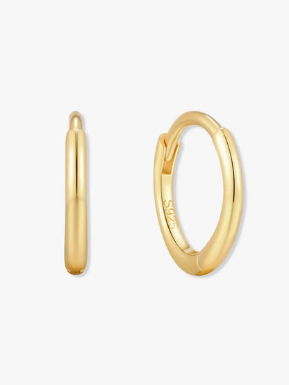 925 Sterling Silver Classic Thin multiple sizes Hoop Earrings