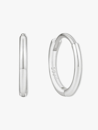 925 Sterling Silver Classic Thin multiple sizes Hoop Earrings