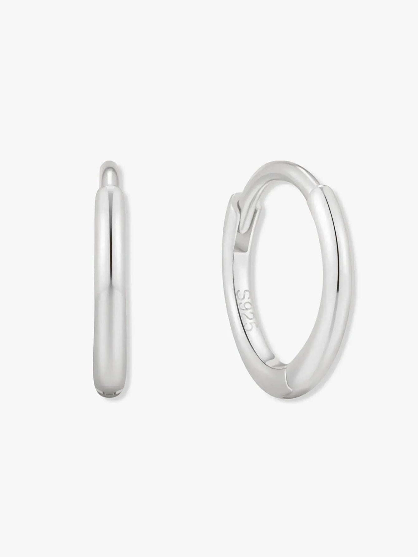 925 Sterling Silver Classic Thin multiple sizes Hoop Earrings