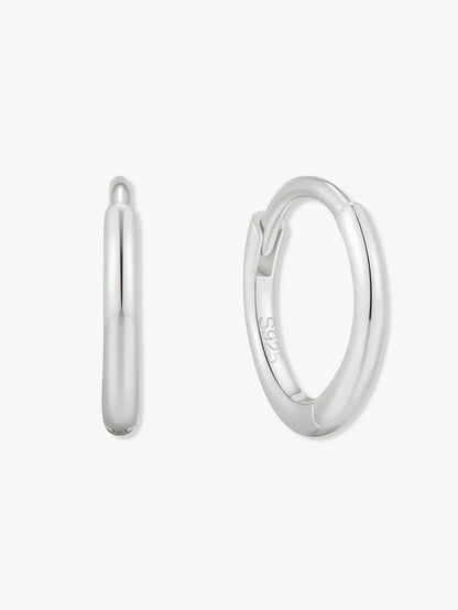 925 Sterling Silver Classic Thin multiple sizes Hoop Earrings