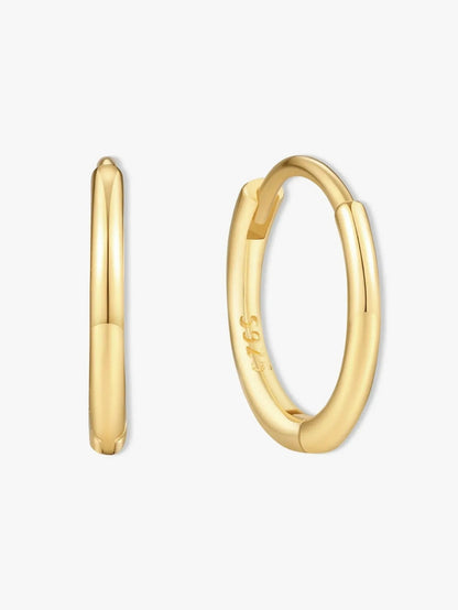 925 Sterling Silver Classic Thin multiple sizes Hoop Earrings