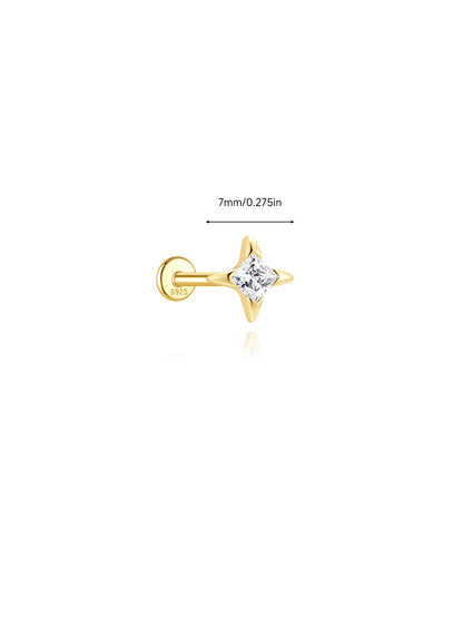 925 Sterling Silver Leaf Vine Ear Stack