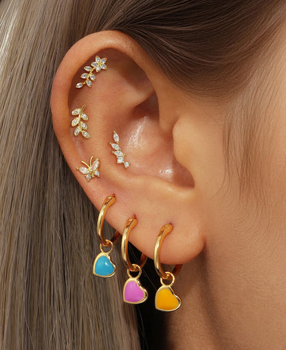 S925 Sterling Silver Dainty Mini Flower Ear Piercing Stud