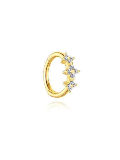 925 Sterling Silver Flower & Celestial Ear Stack