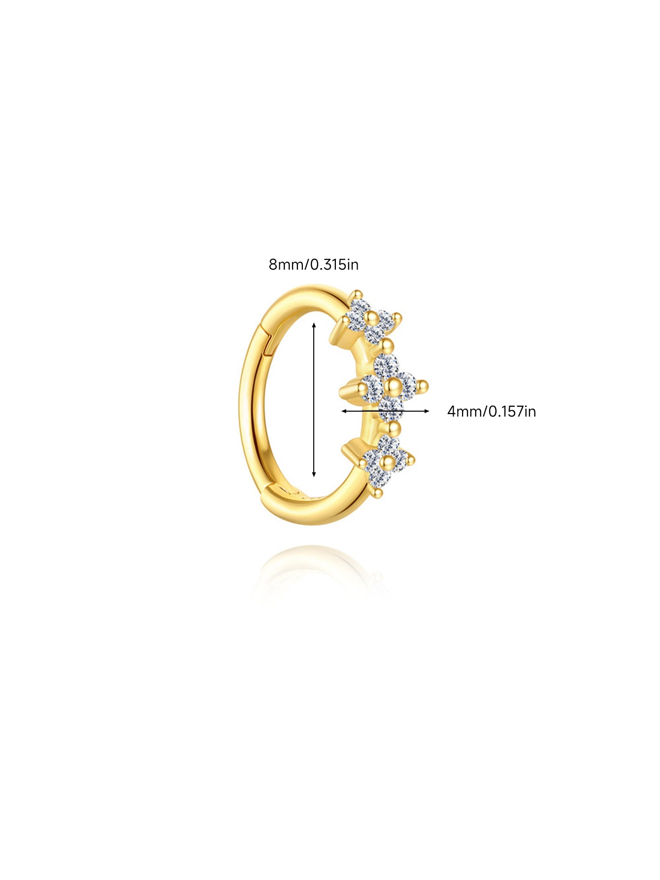 925 Sterling Silver Flower & Celestial Ear Stack