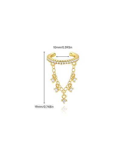 925 Sterling Silver Flower & Celestial Ear Stack