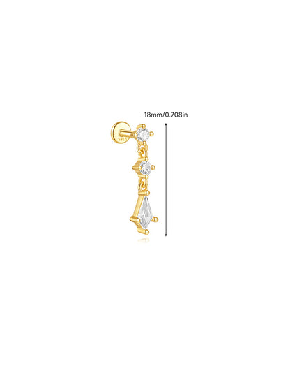 925 Sterling Silver Flower & Celestial Ear Stack