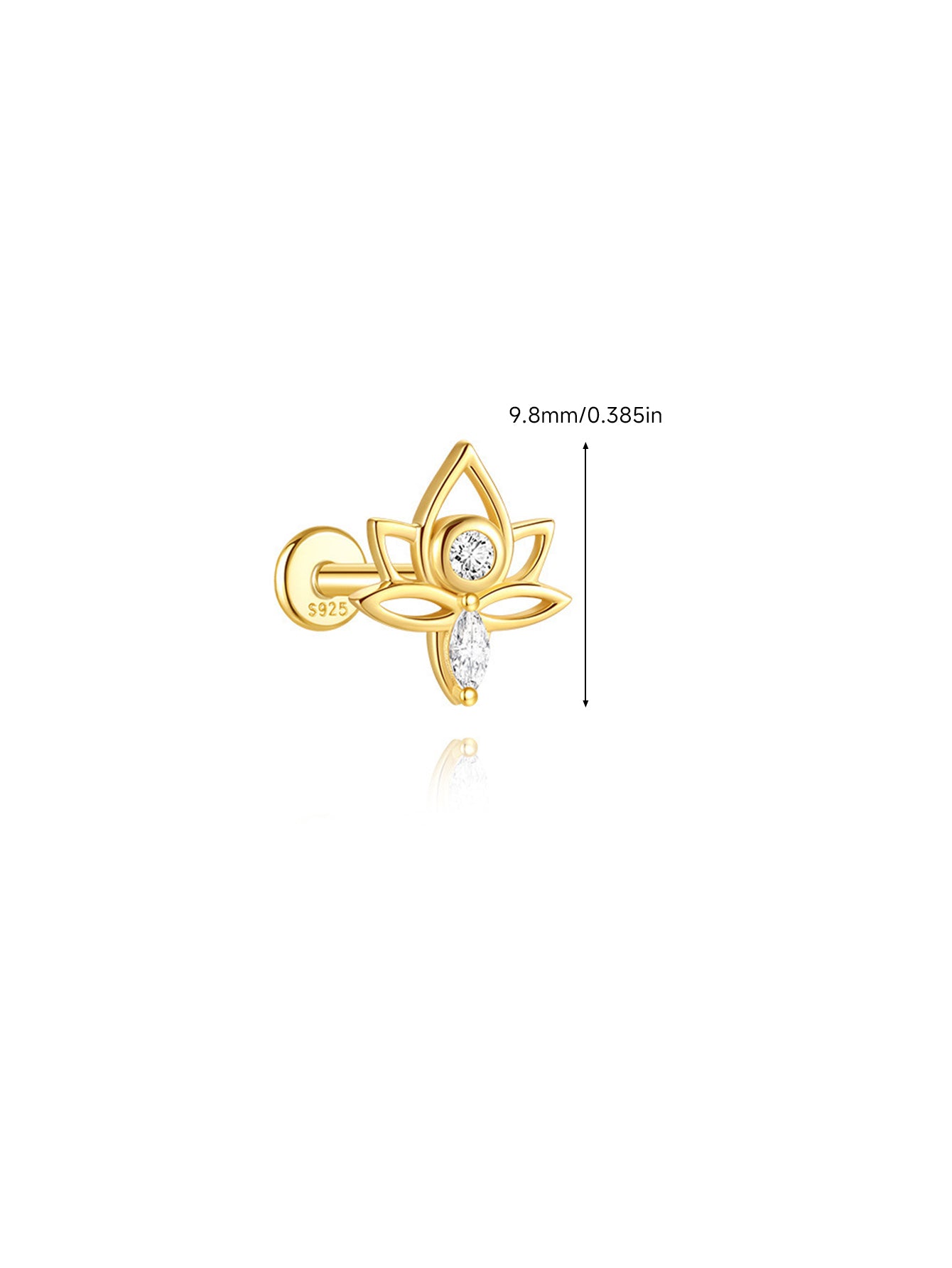 925 Sterling Silver Flower & Celestial Ear Stack