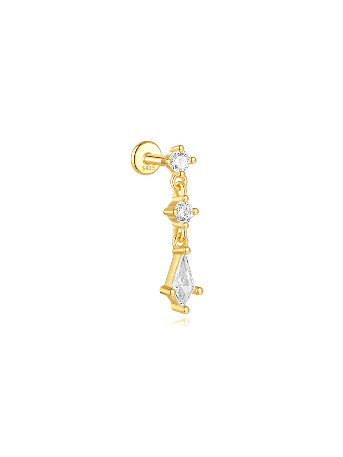 925 Sterling Silver Flower & Celestial Ear Stack
