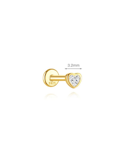 925 Sterling Silver Sparkling Floral Ear Stack
