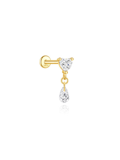 925 Sterling Silver Celestial & Heart Curated Ear Stack