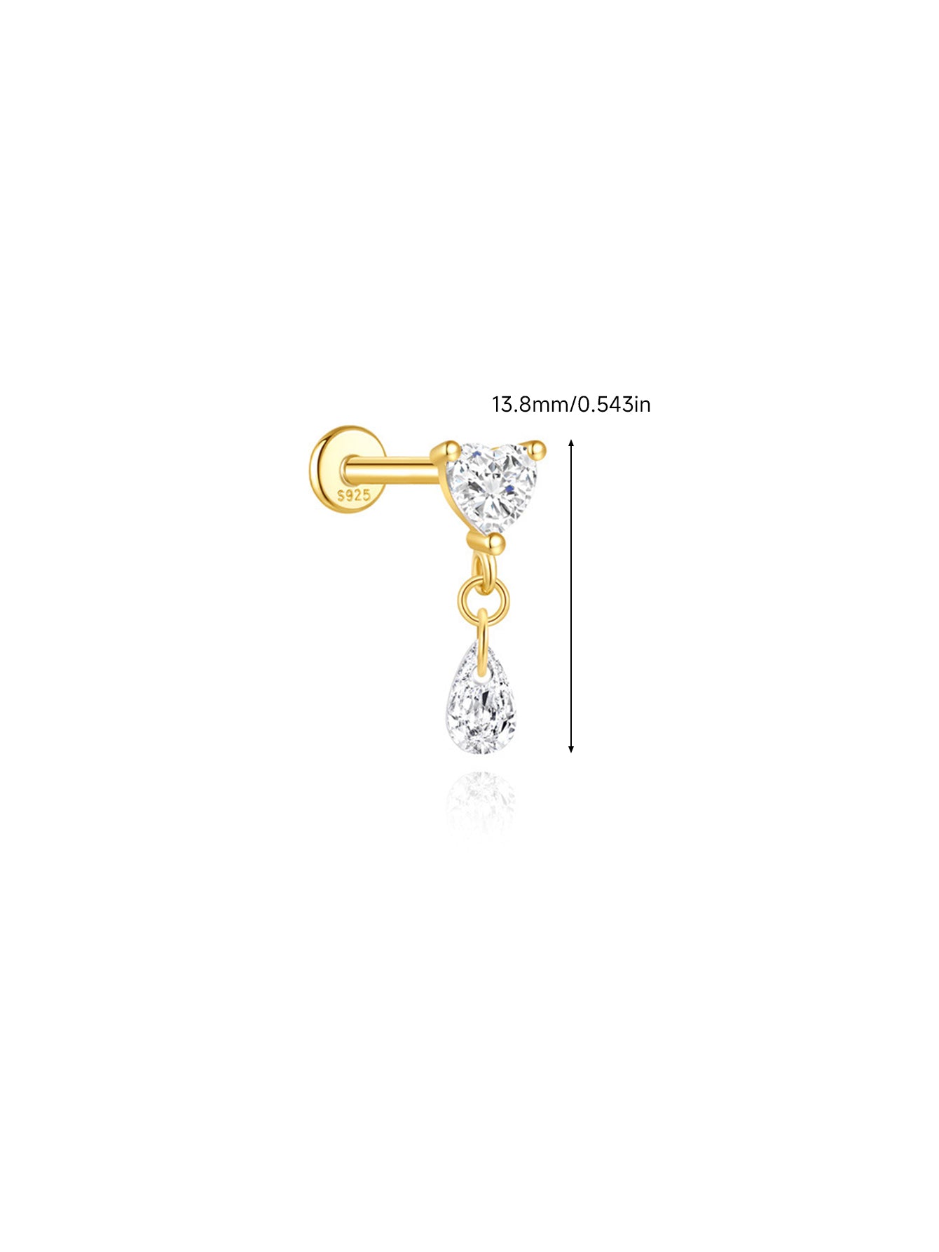 925 Sterling Silver Celestial & Heart Curated Ear Stack