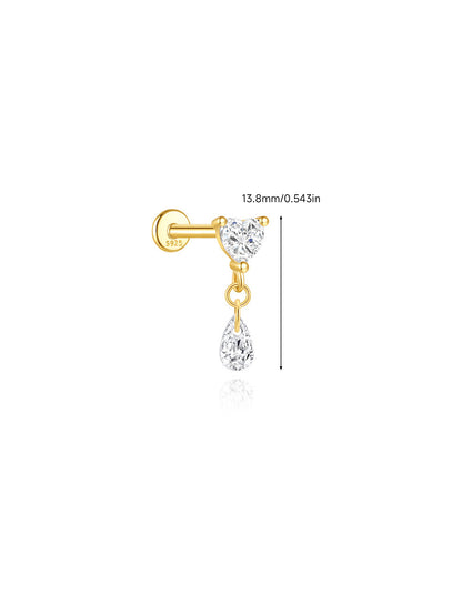 925 Sterling Silver Celestial & Heart Curated Ear Stack