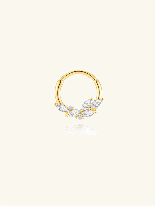 925 Sterling Silver Marquise CZ Wreath Daith Jewelry& Septum