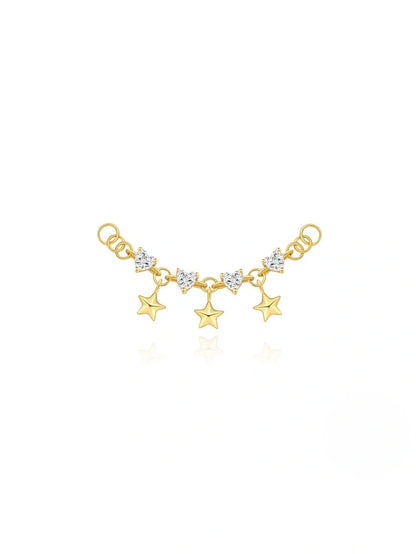 925 Sterling Silver Star Charm Ear Chain Connector