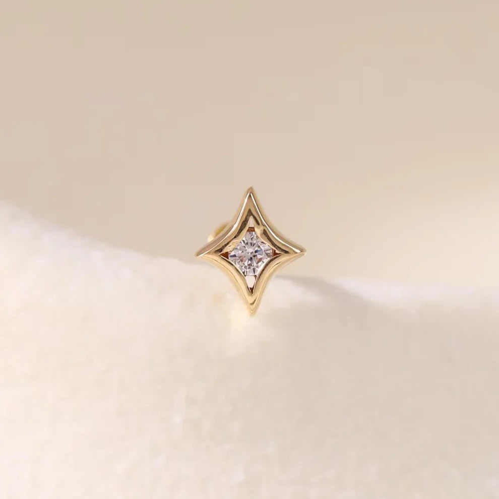 925 Sterling Silver Dainty CZ Butterfly Star Ear Stack