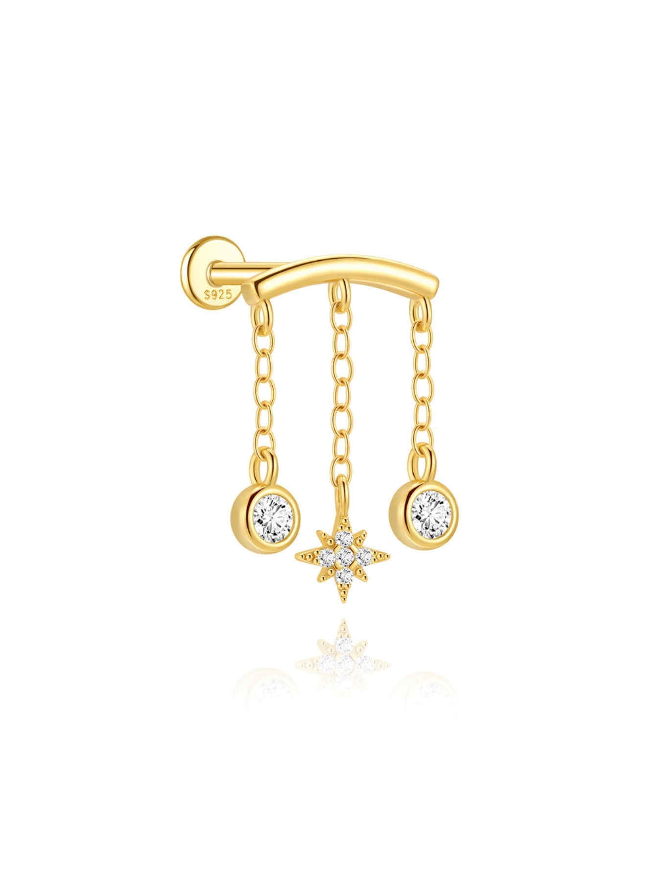 925 Sterling Silver Starlit Layers Curated Ear Stack