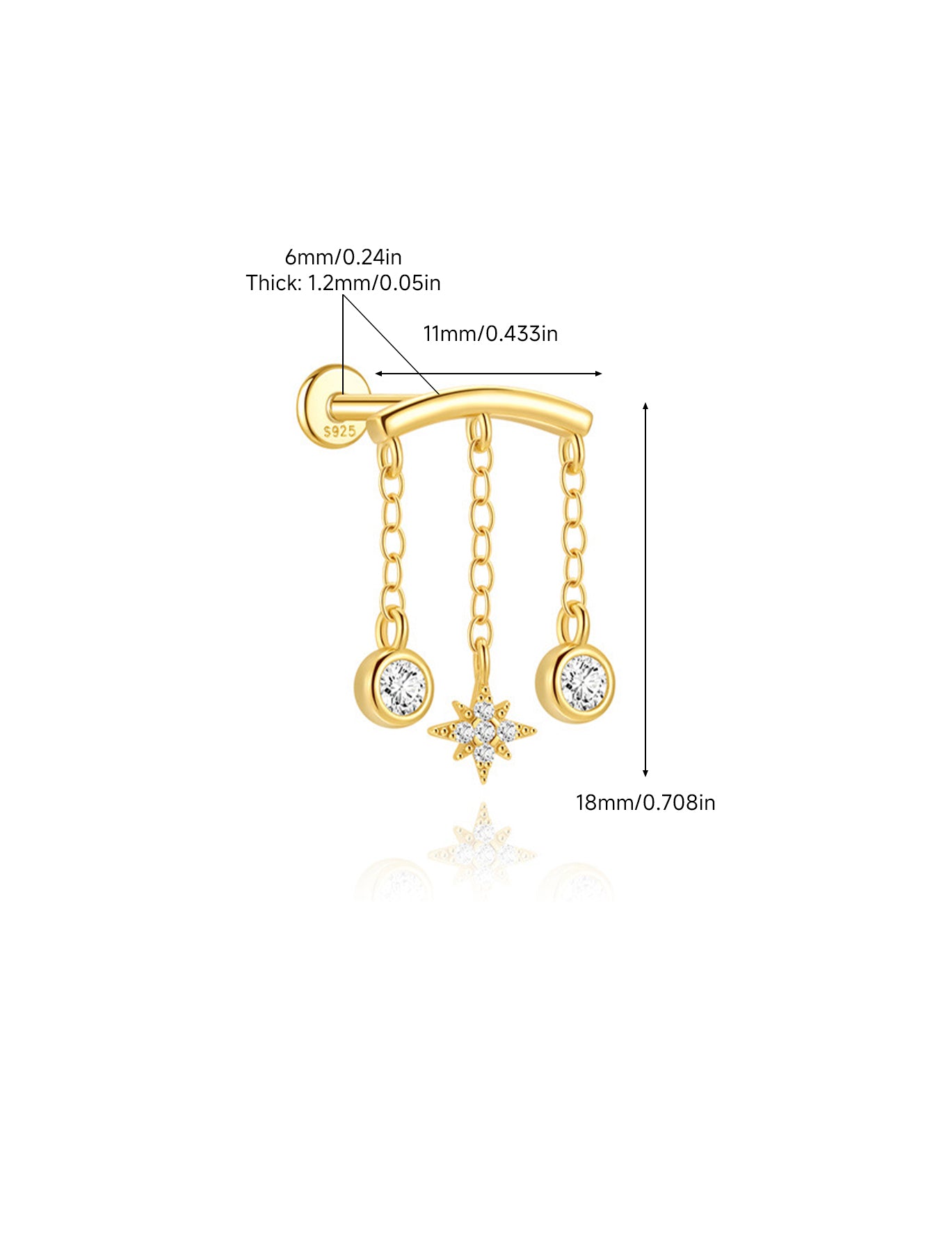 925 Sterling Silver Starlit Layers Curated Ear Stack