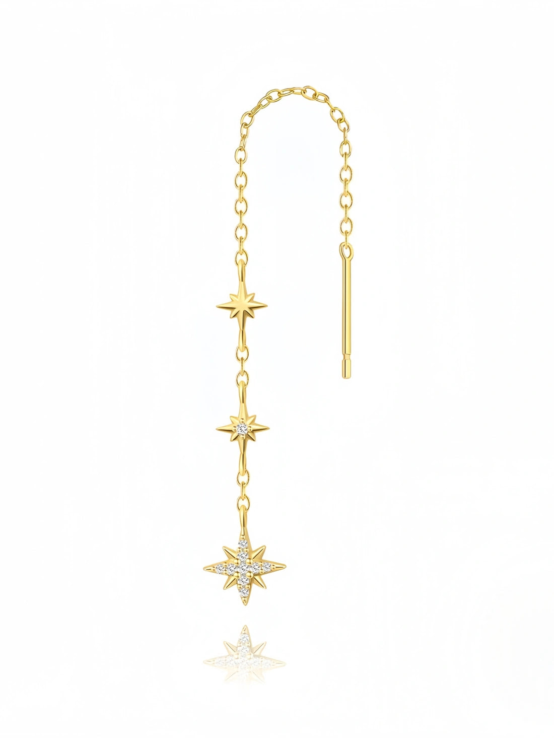 925 Sterling Silver Celestial Star & Moon Ear Piercing Ear Stack