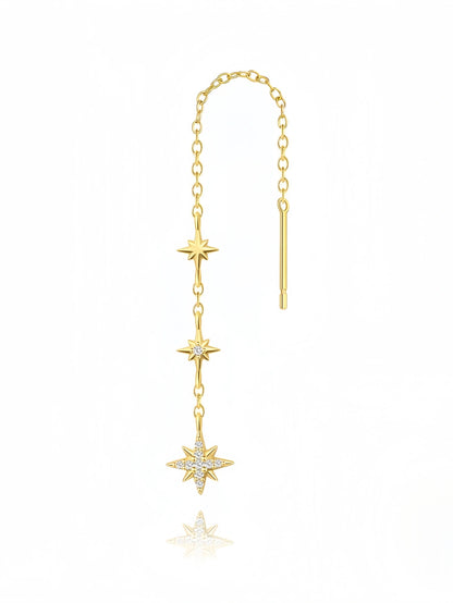 925 Sterling Silver Celestial Star & Moon Ear Piercing Ear Stack