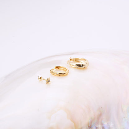 Celestial Huggie Hoops Earrings Set