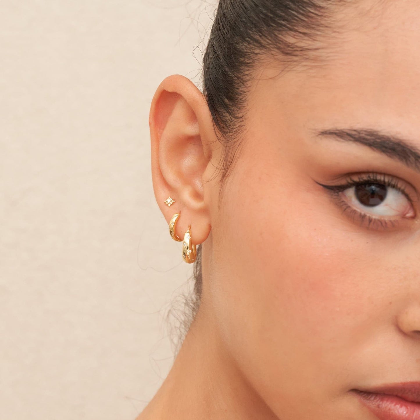 Celestial Huggie Hoops Earrings Set