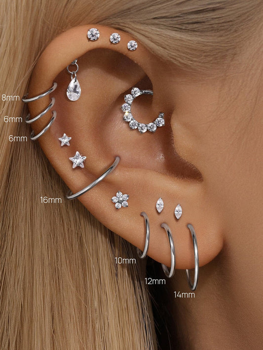 G23 Titanium Classic All-Match Hoop Earrings