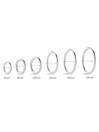 G23 Titanium Classic All-Match Hoop Earrings