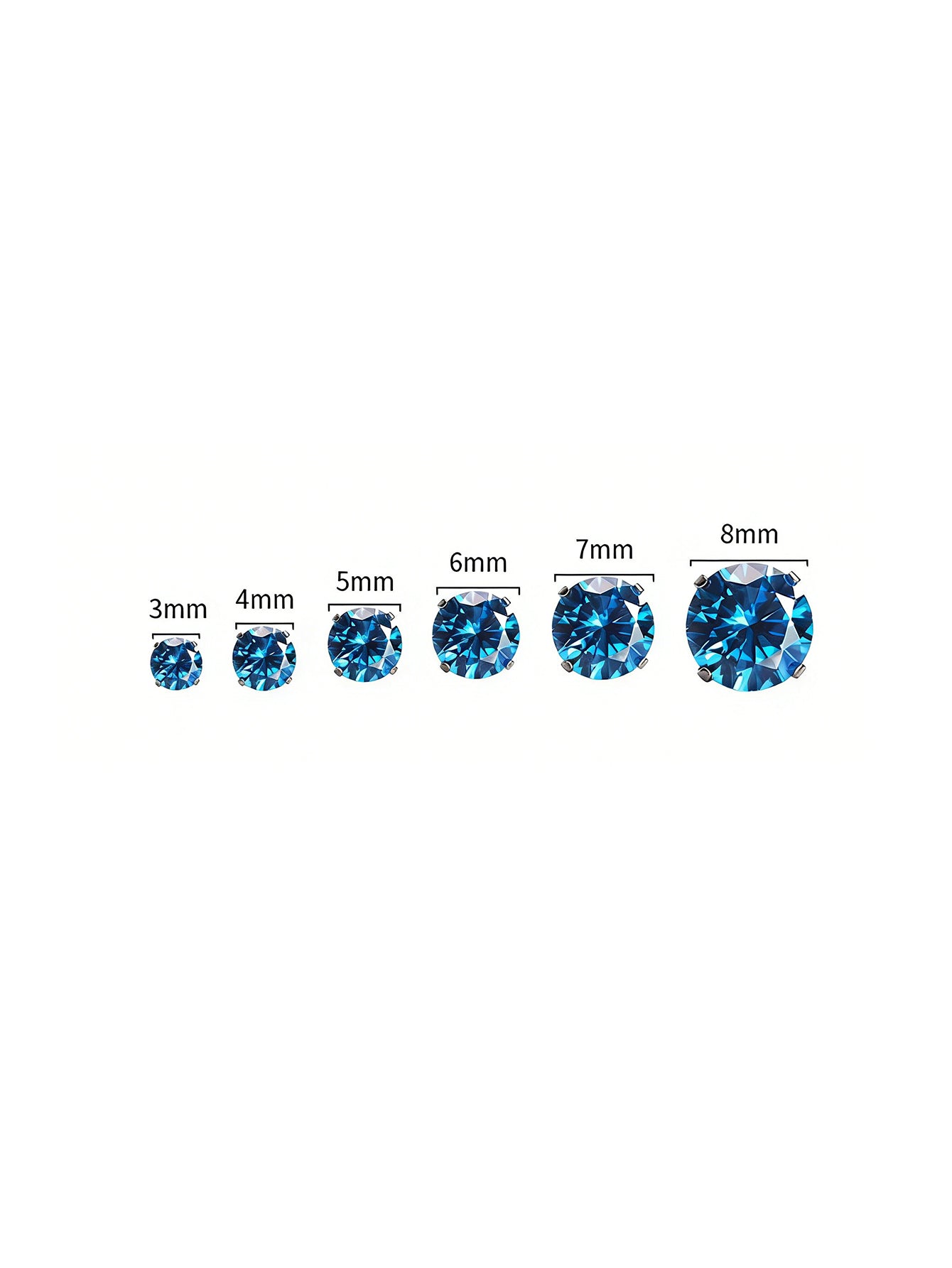 G23 Titanium Hypoallergenic Birthstone Round CZ Flat Back