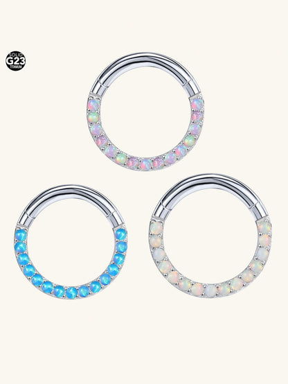 G23 Titanium Opal Septum & Daith Hoop