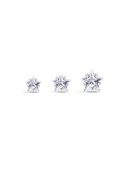 G23 Titanium Shining Stars Ear Piercing Stud