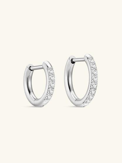 G23 Titanium Small Classic Pave Huggies