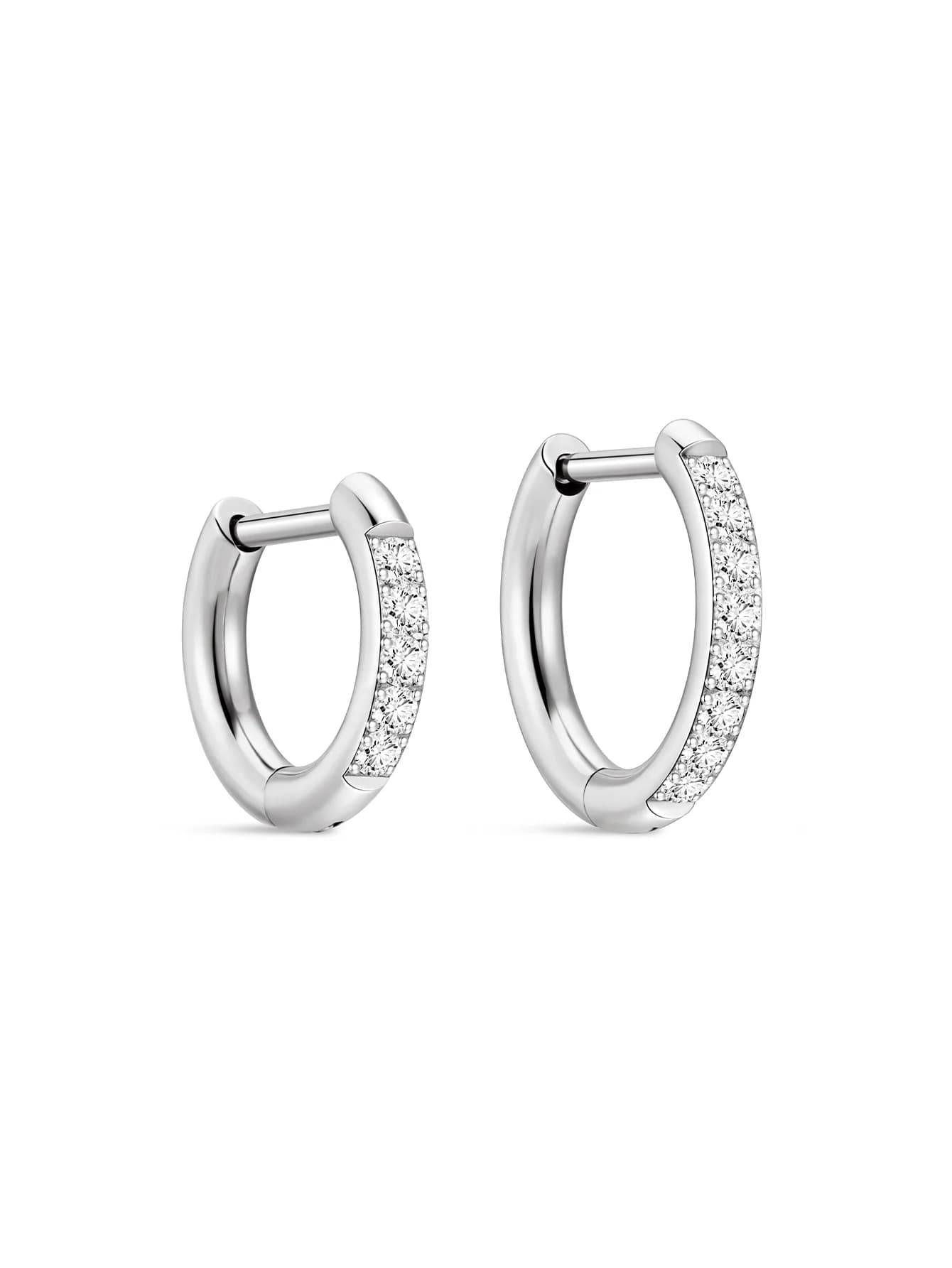 G23 Titanium Small Classic Pave Huggies