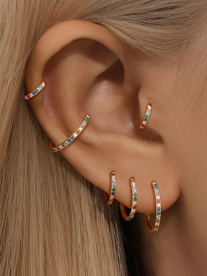 G23 Titanium Waterproof Colourful Cartilage Hoop