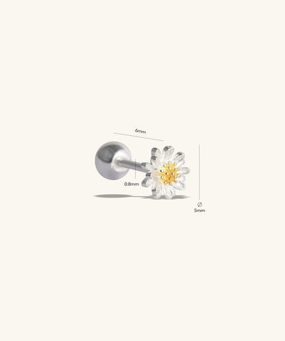 G23 Titanium Waterproof Daisy Stud Earring