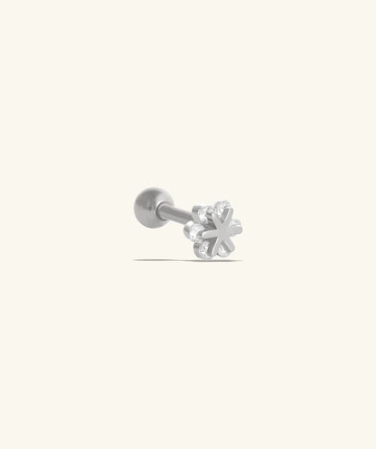 G23 Titanium Waterproof Floral Stud Earring