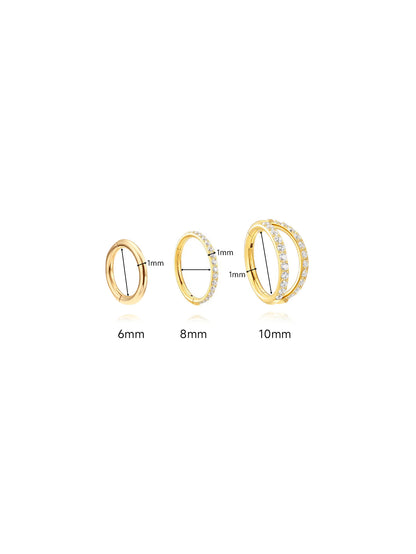 G23 Titanium Waterproof Minimalist 3-Piece Hoop Set-6mm/8mm/10mm