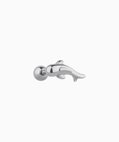 G23 Titanium Waterproof Whale Stud Earring