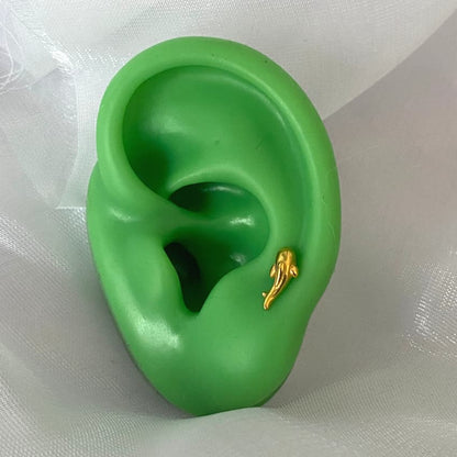 G23 Titanium Waterproof Whale Stud Earring