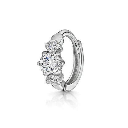 925 Sterling Silver Huggie Hoop Earring 6mm