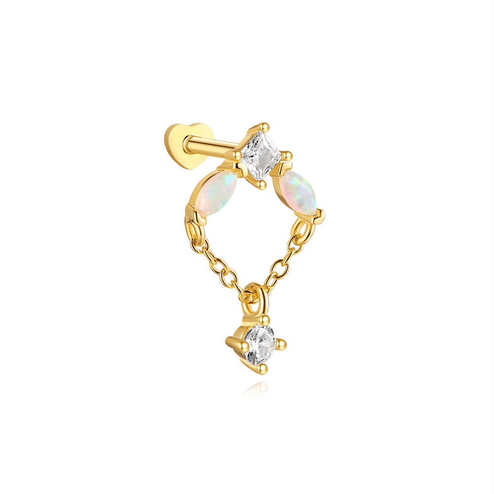 S925 Sterling Silver Moon Heart Star & Butterfly Studs Piercing Earrings Series