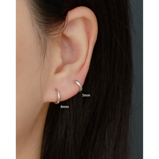 925 Sterling Silver Multi Size Hoop Huggie Earrings