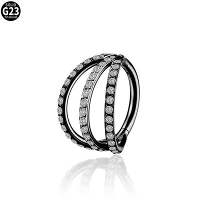 G23 Titanium Waterproof Triple Stacking Earrings and Nose Ring