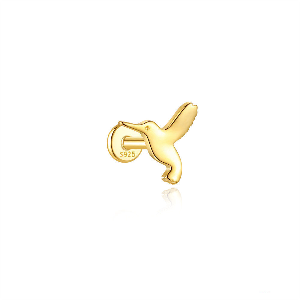 925 Sterling Silver Waterproof Animal Design Ear Piercing Stud